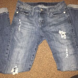 Nice skinny jeans, patched rips